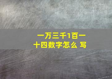 一万三千1百一十四数字怎么 写